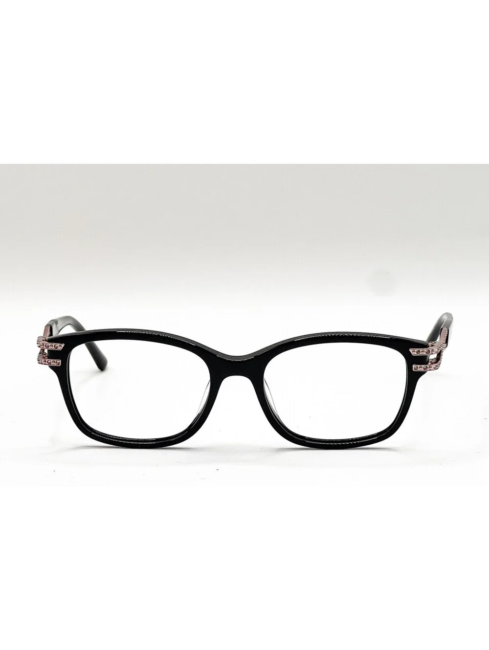 Bebe BB5172 001 Jet Black Rectangle Authentic Eyeglass Frames 52-17